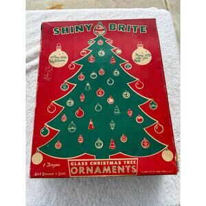 Shiny Brite glass Christmas ornament-EMPTY BOX only- with dividers